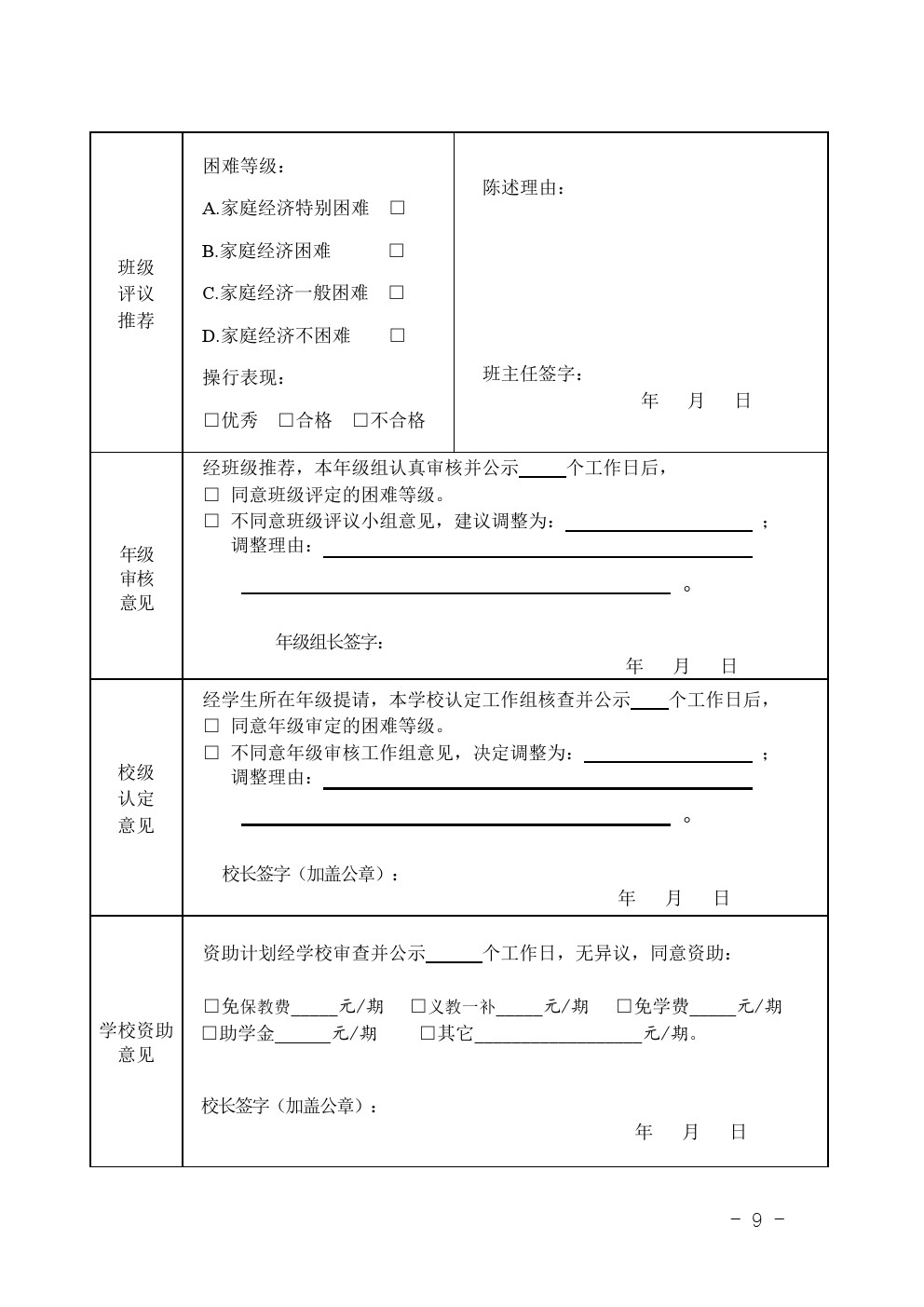 四川省南充卫生学校中等职业教育国家奖学金评审暂行办法